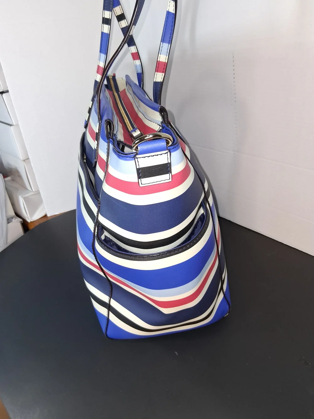 Kate Spade Blue Striped Tote Bag